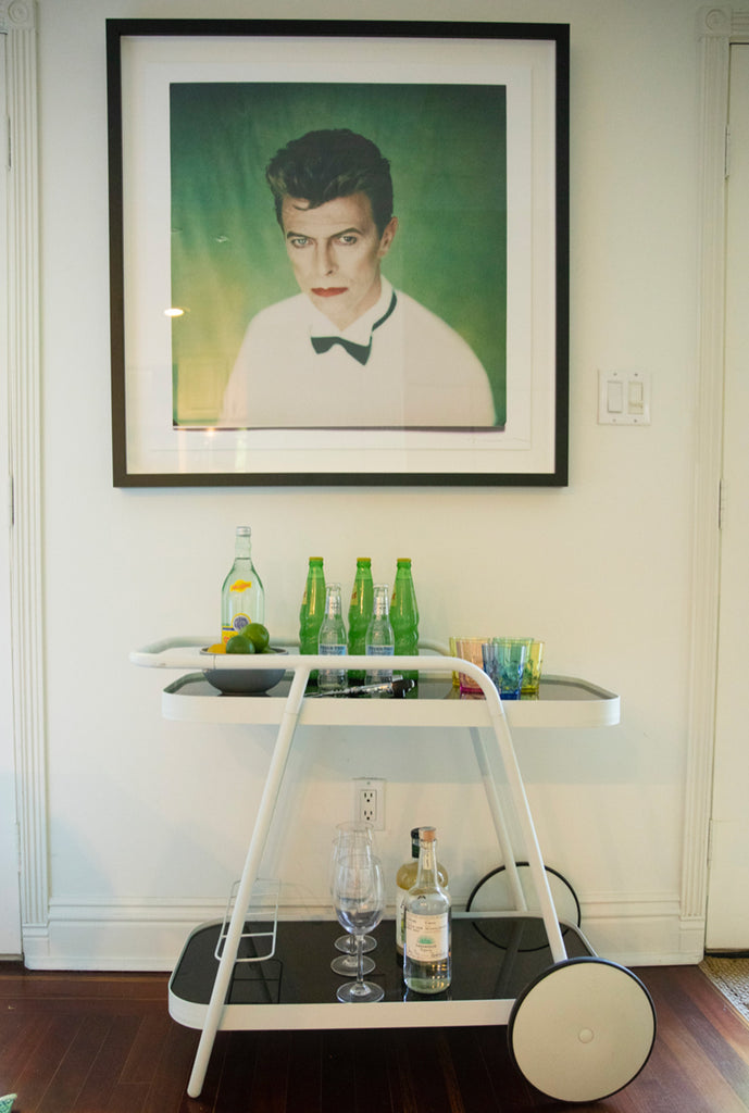 bowie art, bowie gallery, bowie mugshot, green, lipstick, fine art, diego uchitel, prints, square art, ziggy stardust, music art, famous art