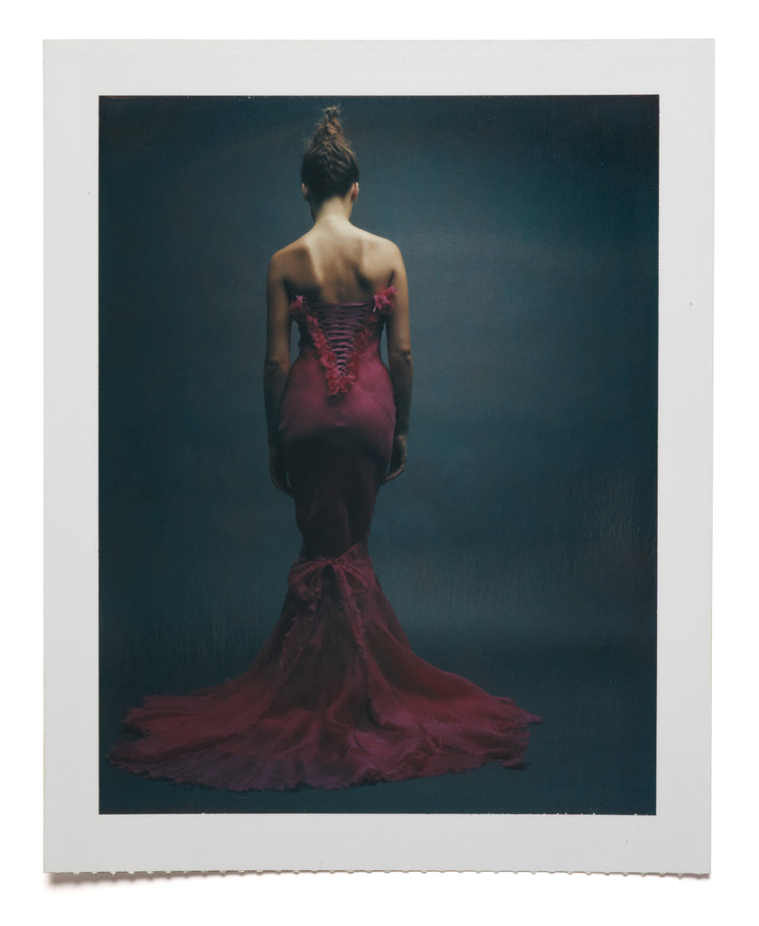 red dress, polaroid photo, fine art wall, art collector, Bekah Jenkins